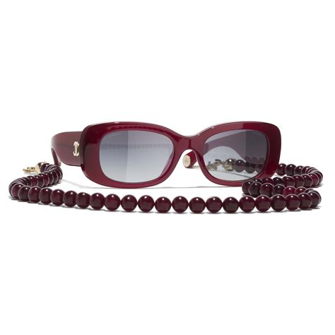 chanel burgundy sunglasses